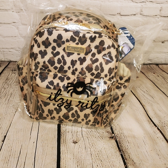 Itzy Ritzy Handbags - Itzy Ritzy Mini Leopard Print Backpack Diaper Bag